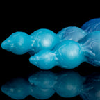Spore of the Star-Tide fantasy dildo – close-up of the small apex bulb and the neck below it